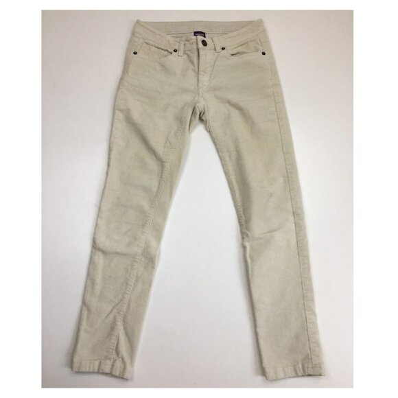 PATAGONIA Cream/Light Beige Organic Cotton Blend 5 Pocket Corduroy Jeans Pant - Picture 1 of 16